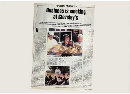 Newspaper feature about the Cleveleys business